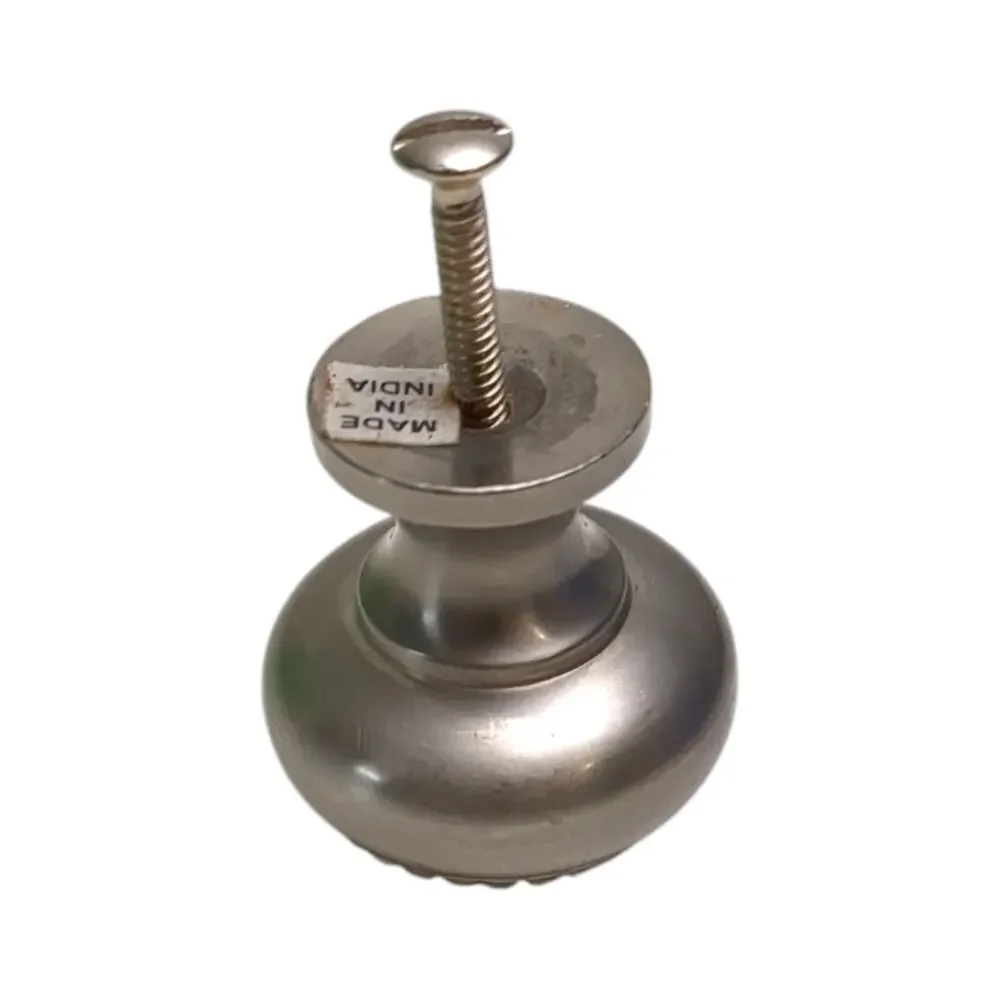 Lot 5 Brushed Nickel Round Metal Cabinet Drawer Door Pull Knobs 1 1/8